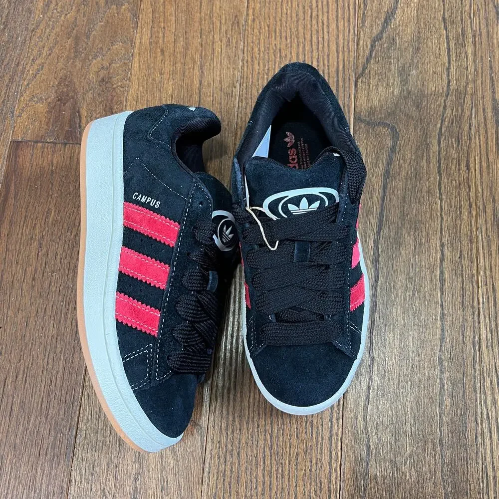 Adidas Campus 00s Casual Athletic Shoes / Black Red White Sz 4Y